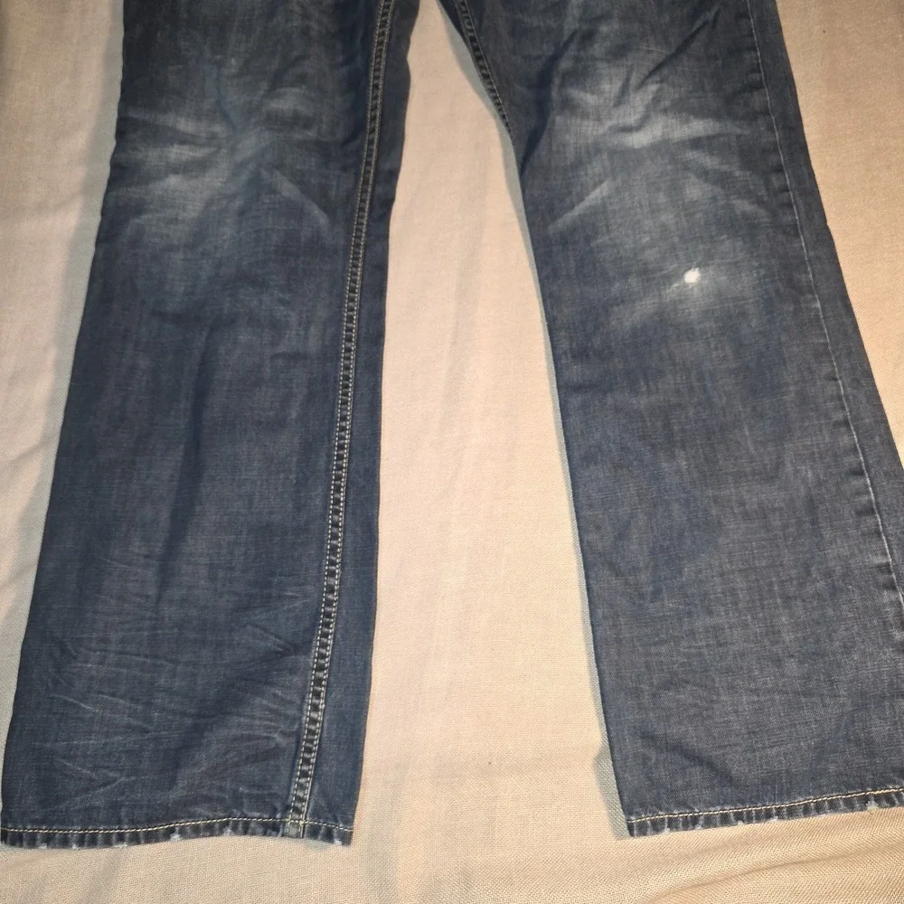 Buffalo David Bitton Evan-X Jeans Men's 40x32 Blue Denim Slim Straight Stretch